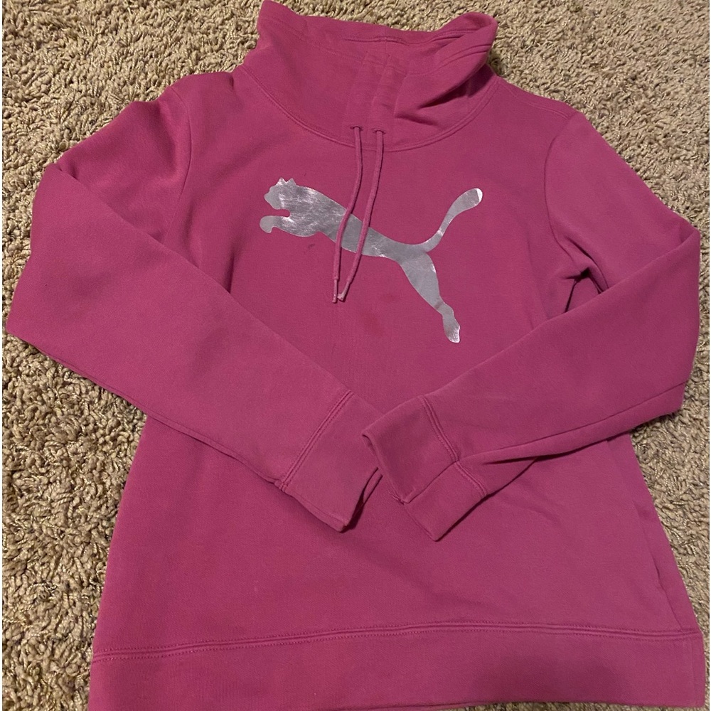 Puma small pink turtleneck sweatshirt